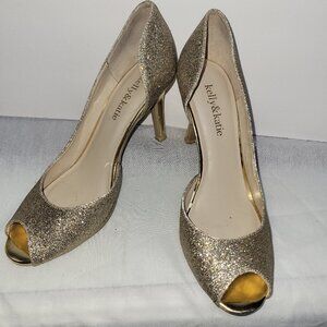 Classy Gold Sparkly Heels by Kelly & Katie -Size 7